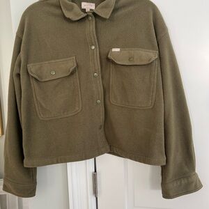 BRIXTON Olive Green Button-Up Jacket